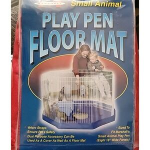 Marshall Pet Products Small Animal Play Pen Floor Mat Red Fits 8 18" Wide Panels